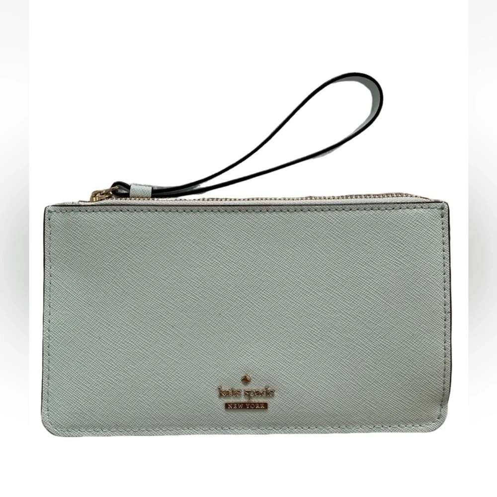 Kate Spade Leather Wristlet Wallet Teal Like New - Picture 2 of 6